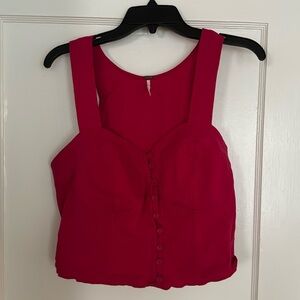 Free people women’s hot pink corset style cami top